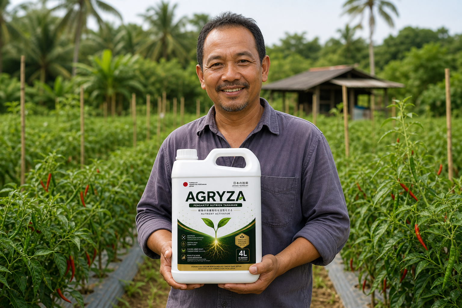 Pengguna memegang AGRYZA 4 liter